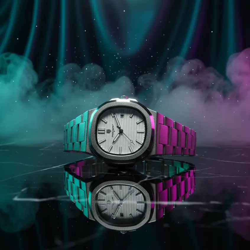 লাক্সারি অটোমেটিক মেকানিক্যাল ঘড়ি - স্টেইনলেস স্টিল চেইন - Luxury Watch